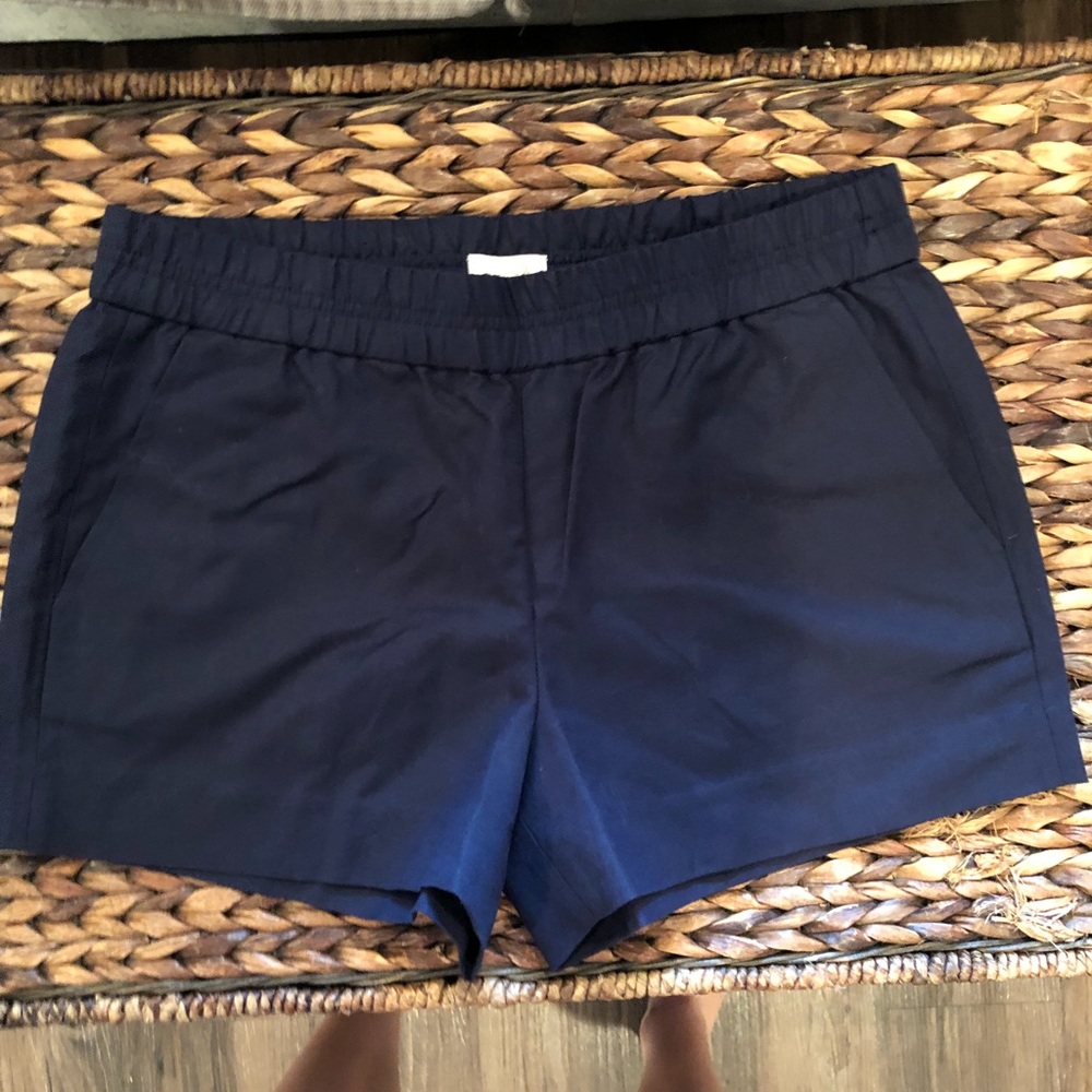 Navy JCrew linen/cotton blend shorts